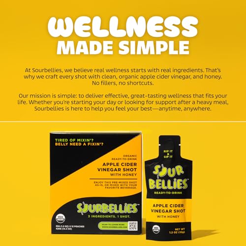 Sourbellies Apple Cider Vinegar Shots - 12 pack